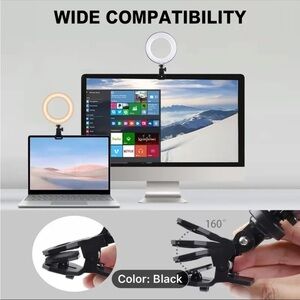 NIB Video Conferencing Lighting Ring Zoom Call Lighting Computer Laptop Light